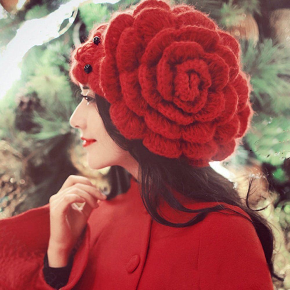 Rosa Donna Floral Crochet Hat - Picture 5 of 6